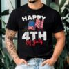 Happy 4th Of July USA Flag Patriotic American Independence Day T-Shirt