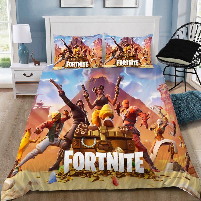 Housse De Couette Battle Royale Fortnite Gamer Tous Les Personnages 01 Parure de lit Ensemble De Literie