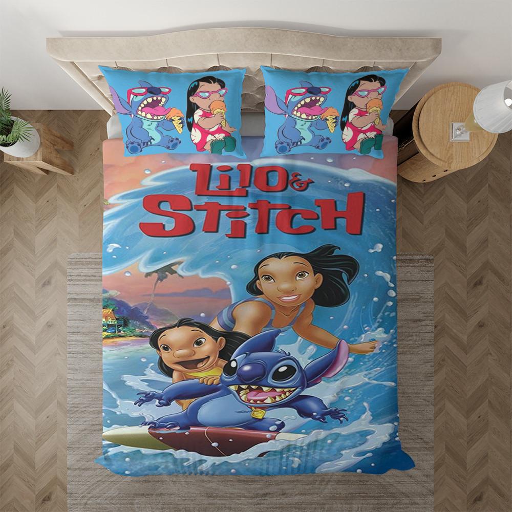 Housse De Couette Disney Lilo Et Stitch Nani Pelekai Parure de lit Ensemble De Literie