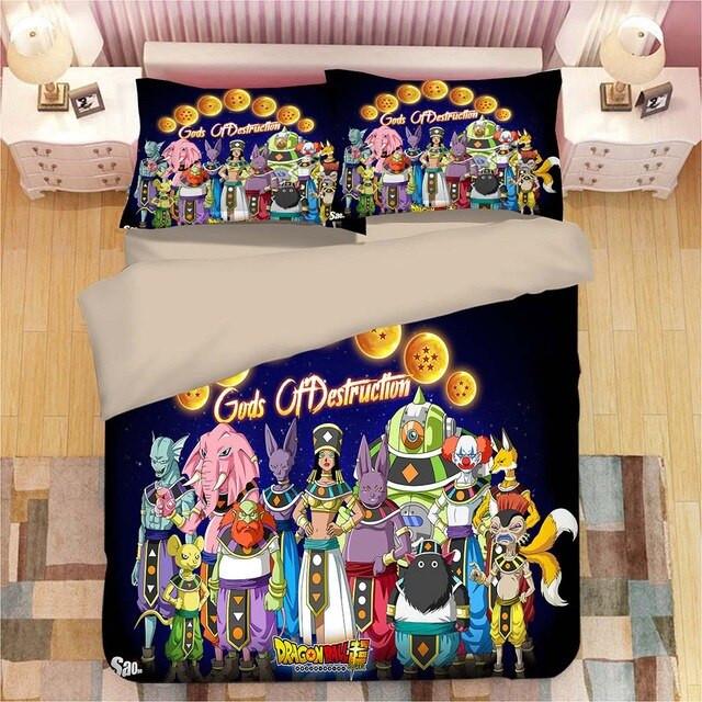 Housse De Couette Dragon Ball Fils Goku Vegeta 06 Parure de lit Ensemble De Literie