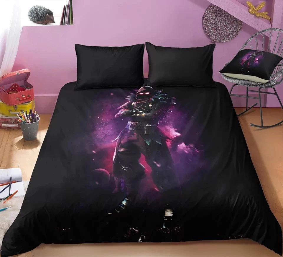 Housse De Couette Fortnite Équipe Corbeau 2 Parure de lit Ensemble De Literie