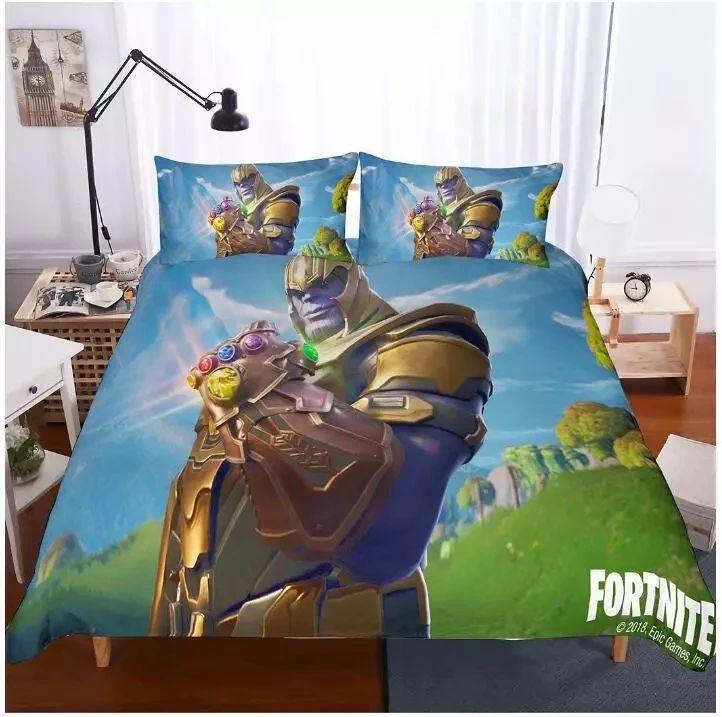 Housse De Couette Fortnite Équipe Thanos 2 Parure de lit Ensemble De Literie