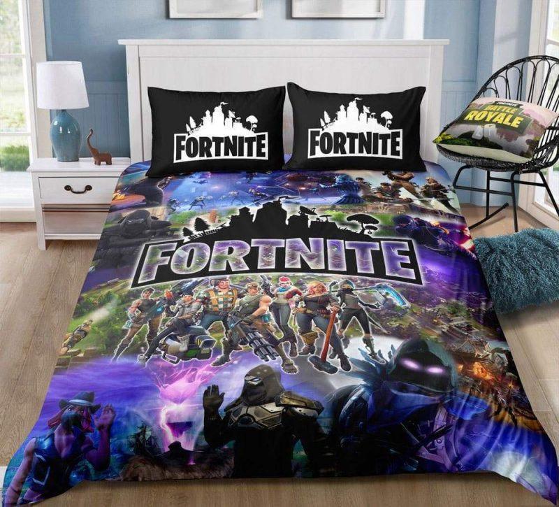 Housse De Couette Joueur Fortnite De L'Équipe 1 Parure de lit Ensemble De Literie