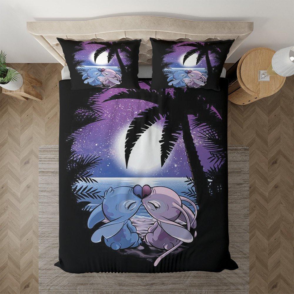 Housse De Couette Lilo Et Stitch Et Angel Parure de lit Ensemble De Literie