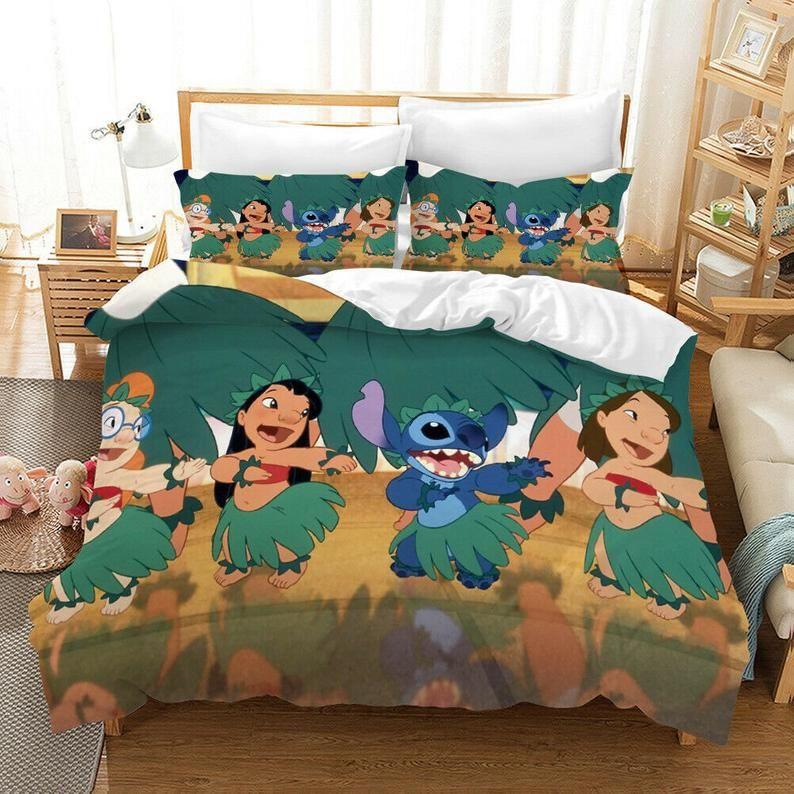 Housse De Couette Lilo Stitch Danse Parure de lit Ensemble De Literie