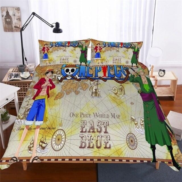 Housse De Couette One Piece 1 Carte Du Monde One Piece Parure de lit Ensemble De Literie
