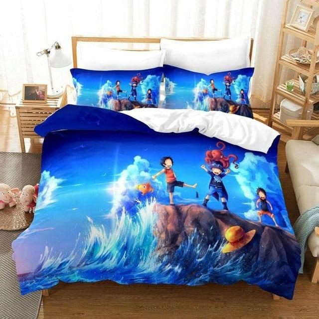 Housse De Couette One Piece 6 Personnages Parure de lit Ensemble De Literie