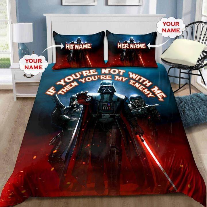 Housse De Couette Personnalisé Star Wars Darth Vader Si Vous N'Êtes Pas Avec Moi, Alors Vous Êtes Mon Ennemi Parure de lit Ensemble De Literie