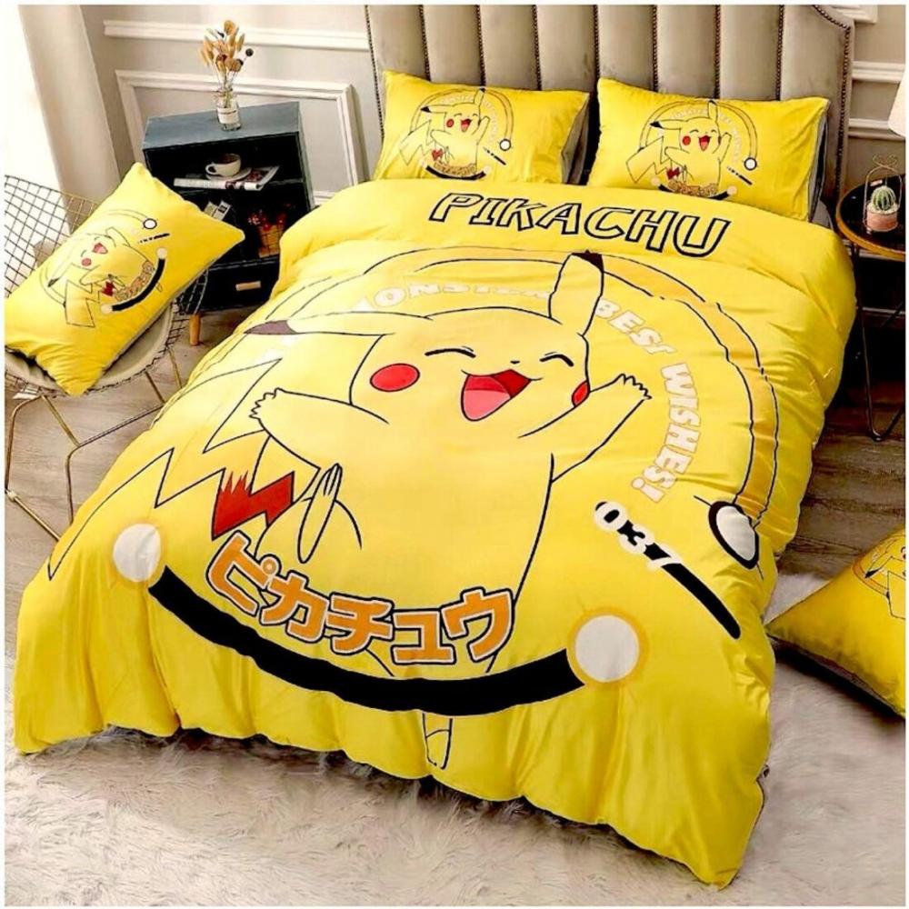 Housse De Couette Pikachu Pokémon 11 Parure de lit Ensemble De Literie Housse De Couette Pikachu Pokémon 11 Parure de lit Ensemble De Literie