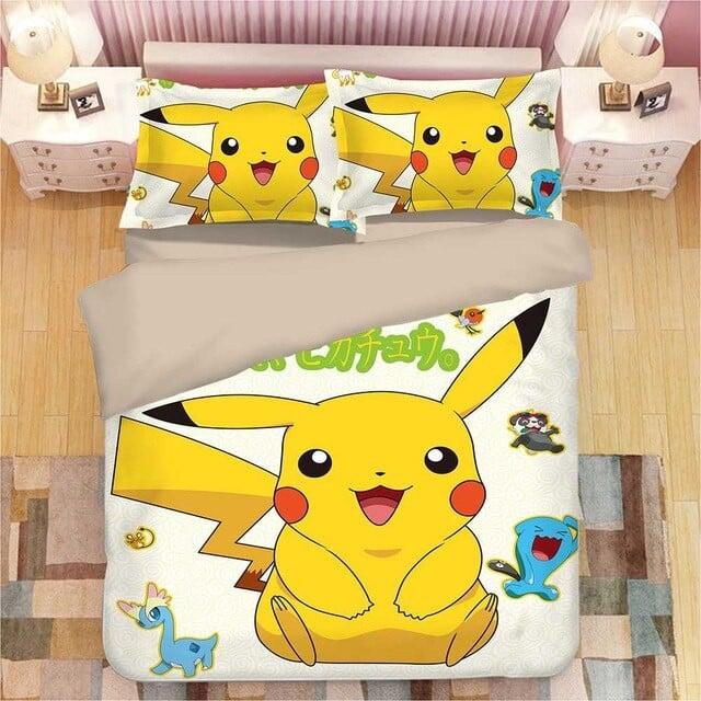 Housse De Couette Pikachu Pokémon 6 Parure de lit Ensemble De Literie Housse De Couette Pikachu Pokémon 6 Parure de lit Ensemble De Literie
