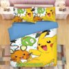 Housse De Couette Pikachu Pokémon 7 Parure de lit Ensemble De Literie