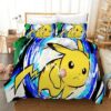 Housse De Couette Pokémon Pikachu 022 Parure de lit Ensemble De Literie