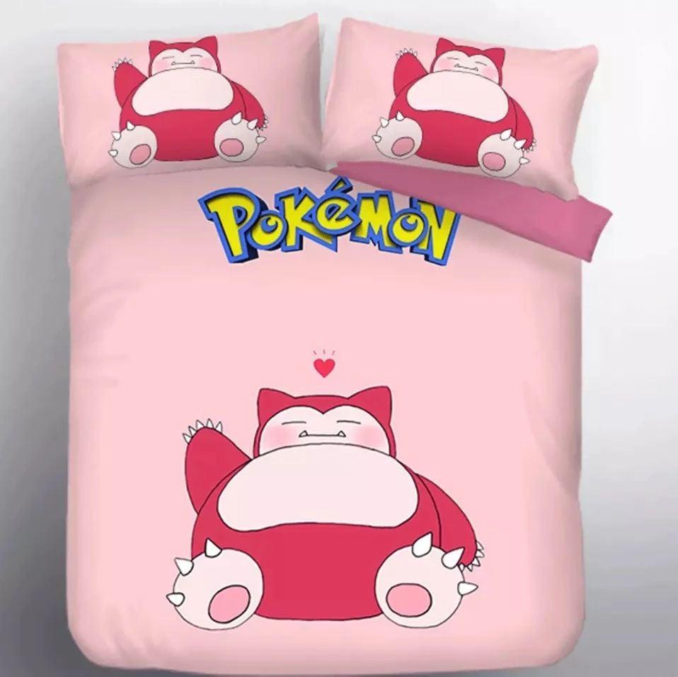 Housse De Couette Pokemon Ronflex 3 Parure de lit Ensemble De Literie Housse De Couette Pokemon Ronflex 3 Parure de lit Ensemble De Literie