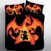 Housse De Couette Pokemon Salamèche 2 Parure de lit Ensemble De Literie