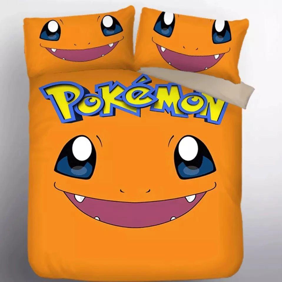 Housse De Couette Pokemon Salamèche Parure de lit Ensemble De Literie Housse De Couette Pokemon Salamèche Parure de lit Ensemble De Literie