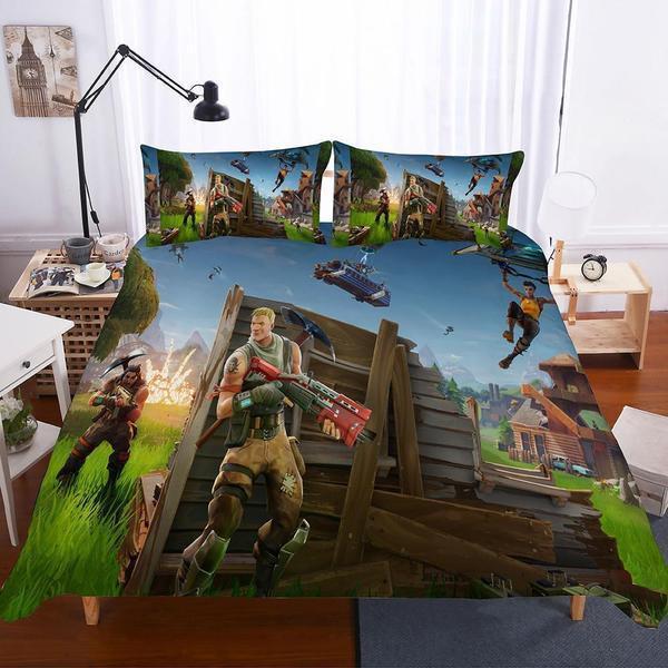 Housse De Couette Soirée À Thème Du Jeu Fortnite Parure de lit Ensemble De Literie Housse De Couette Soirée À Thème Du Jeu Fortnite Parure de lit Ensemble De Literie