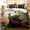 Housse De Couette Star Wars Bébé Yoda 2 Parure de lit Ensemble De Literie