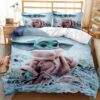 Housse De Couette Star Wars Bébé Yoda Parure de lit Ensemble De Literie