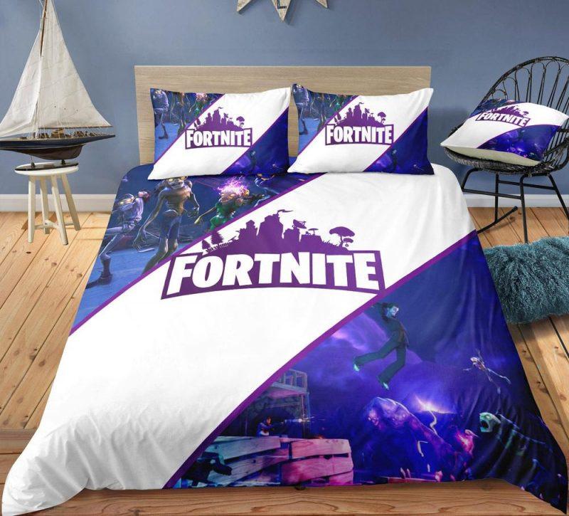 Housse De Couette Zombies Fortnite Joueur Parure de lit Ensemble De Literie