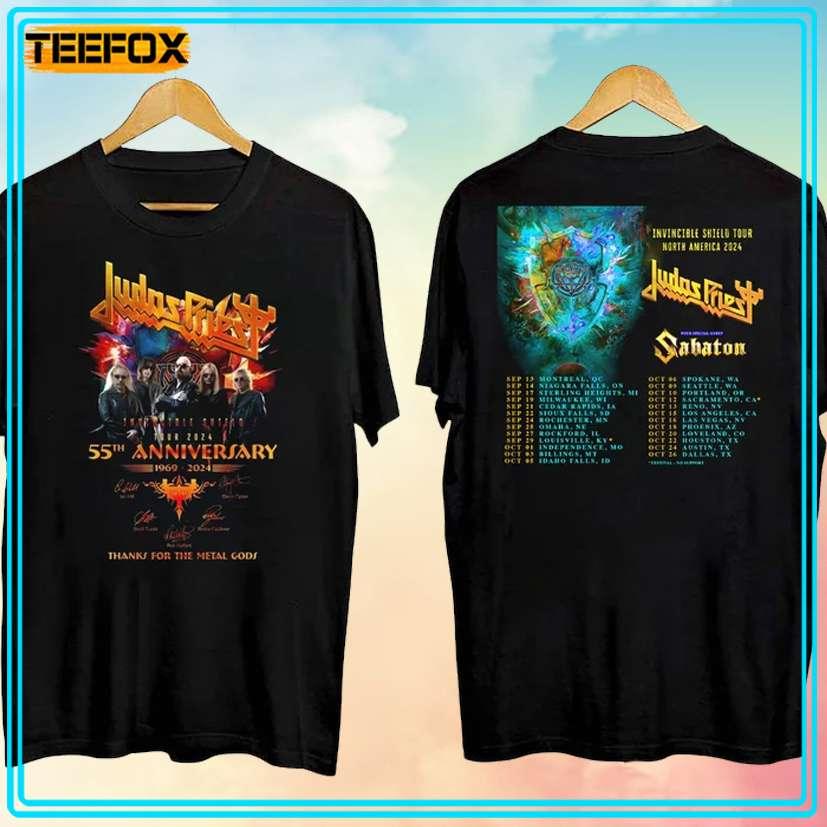 Judas Priest Invincible Shield 55th Anniversary Tour 2024 T-Shirt
