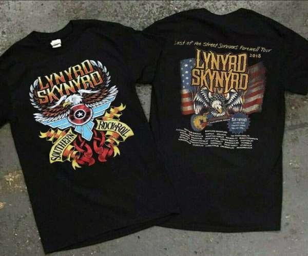 Lynyrd Skynyrd Graphic T-Shirt Last Of The Street Survivors Farewell Tour 2018