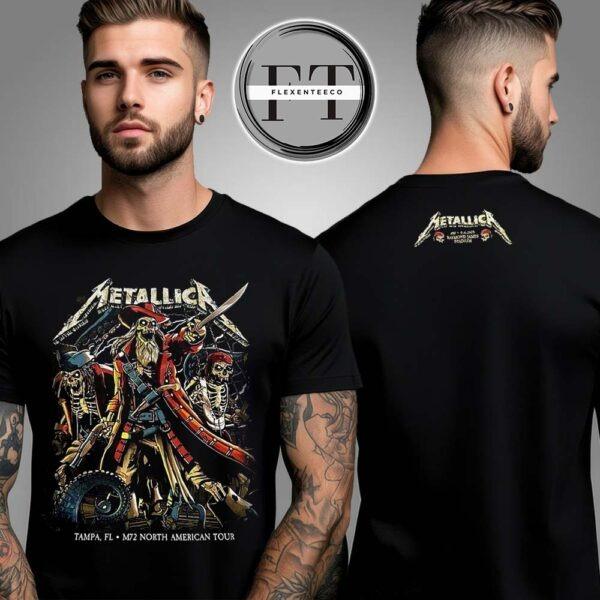 Metallica M72 Tampa Night 1 At Raymond James Stadium In Florida US On June 6 2025 Two Sided Unisex T-Shirt