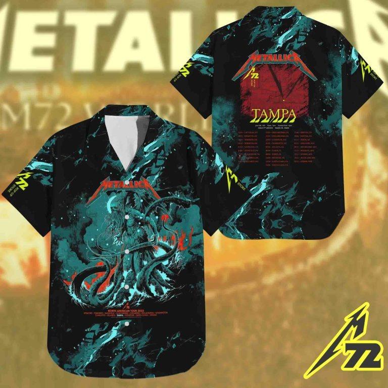 Metallica Tampa 2025 Hawaiian Shirt – Limited AOP Tour Edition Raymond James Stadium