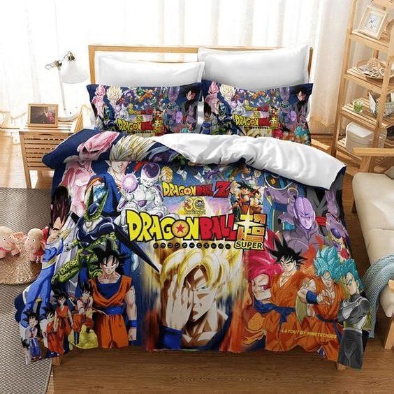 Parure de lit Amant de Dragon Ball 5 Housse De Couette Ensemble De Literie