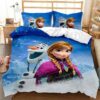 Parure de lit Anna Princess et Olaf Frozen Housse De Couette Ensemble De Literie
