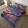 Parure de lit Couple Stitch Kiss Love Feux d'artifice au bord de la plage, Stitch Housse De Couette Ensemble De Literie