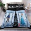 Parure de lit Couple d'amoureux Son Roi Sa Reine Elsa et Jack Frost Disney Housse De Couette Ensemble De Literie