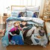 Parure de lit Disney La Reine des neiges Elsa, Anna et Olaf 06, Frozen Tous les personnages Housse De Couette Ensemble De Literie