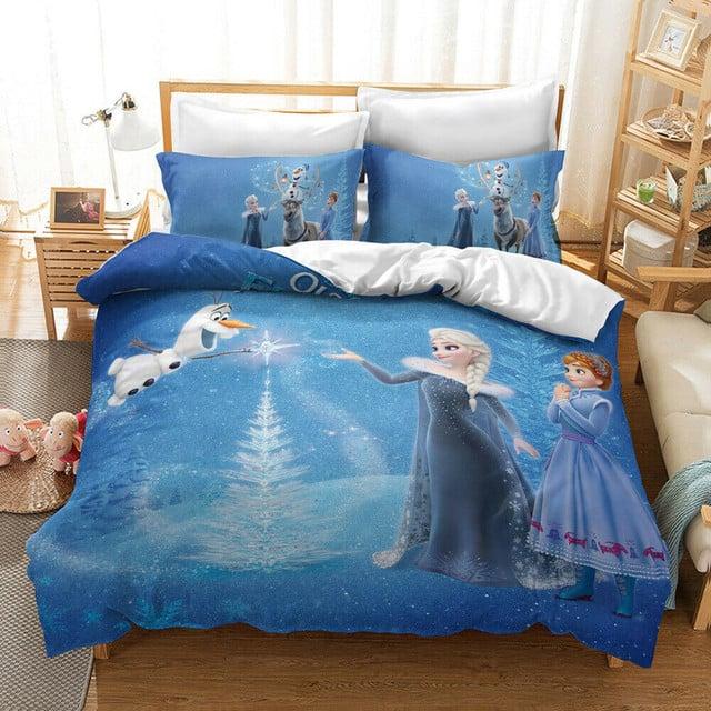Parure de lit Disney La Reine des neiges Elsa, Anna et Olaf 07 Housse De Couette Ensemble De Literie