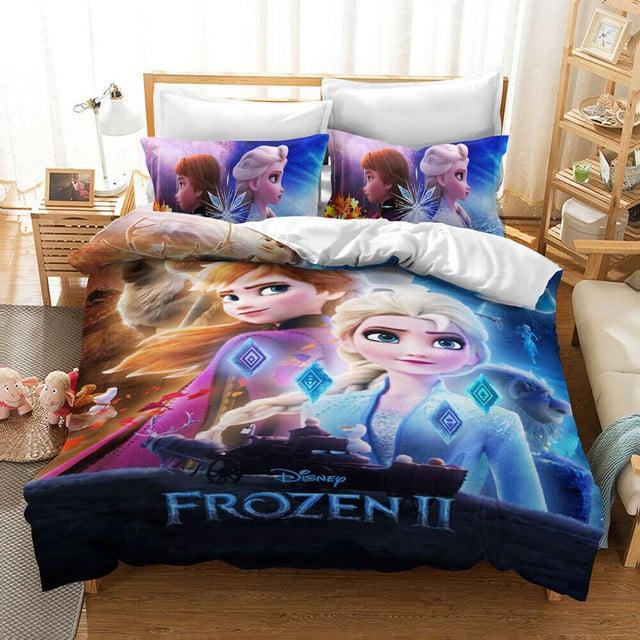 Parure de lit Disney La Reine des neiges Elsa et Anna 01 Housse De Couette Ensemble De Literie