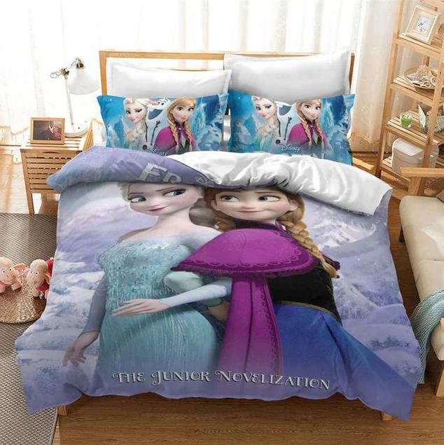 Parure de lit Disney La Reine des neiges II, Elsa et Anna Princess Beauty 02, Elsa et Anna Housse De Couette Ensemble De Literie