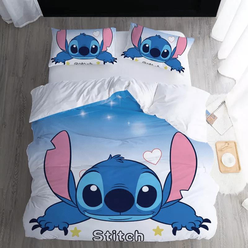 Parure de lit Disney Lilo Et Stitch Mignon Charmant Housse De Couette Ensemble De Literie