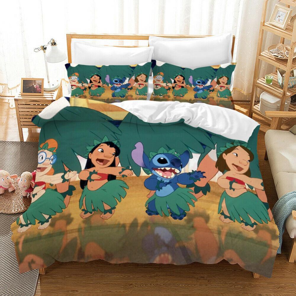 Parure de lit Disney Lilo et Stitch Mignon Housse De Couette Ensemble De Literie