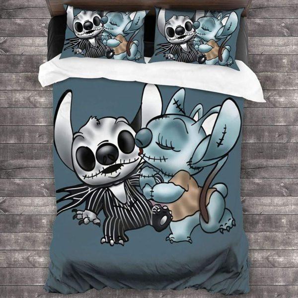 Parure de lit Disney Lilo et Stitch Stitch & Angel L'Étrange Noël de monsieur Jack Housse De Couette Ensemble De Literie