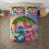 Parure de lit Disney Lilo et Stitch, Stitch et Angel Romantique Housse De Couette Ensemble De Literie