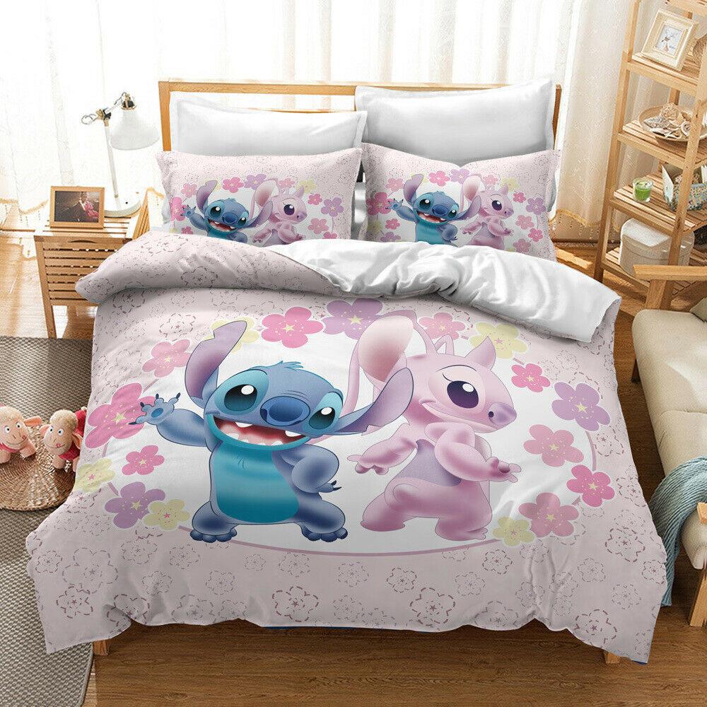 Parure de lit Disney Lilo et Stitch bébé adorable Housse De Couette Ensemble De Literie