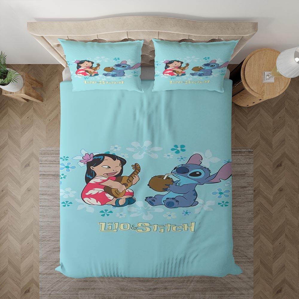 Parure de lit Disney Lilo et Stitch profiter de la vie Housse De Couette Ensemble De Literie