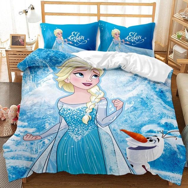 Parure de lit Elsa Princess et Olaf Frozen Housse De Couette Ensemble De Literie