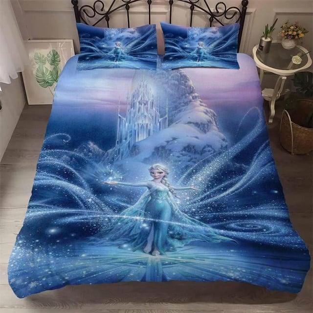 Parure de lit Elsa Princesse Disney La Reine des Neiges 01 Housse De Couette Ensemble De Literie