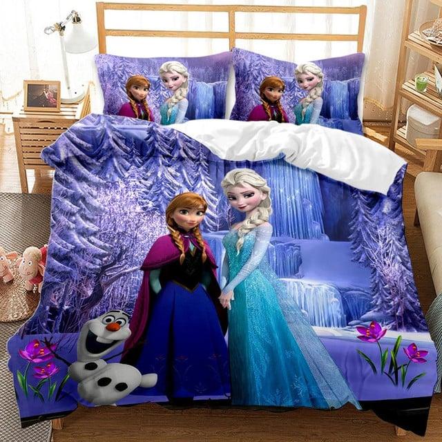 Parure de lit Elsa et Anna Princesse Frozen Disney 04, Elsa et Anna Housse De Couette Ensemble De Literie