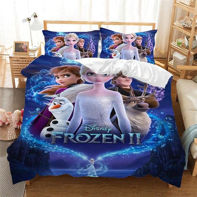 Parure de lit Elsa et Anna Princesse Frozen Disney, Frozen II Housse De Couette Ensemble De Literie Parure de lit Elsa et Anna Princesse Frozen Disney, Frozen II Housse De Couette Ensemble De Literie