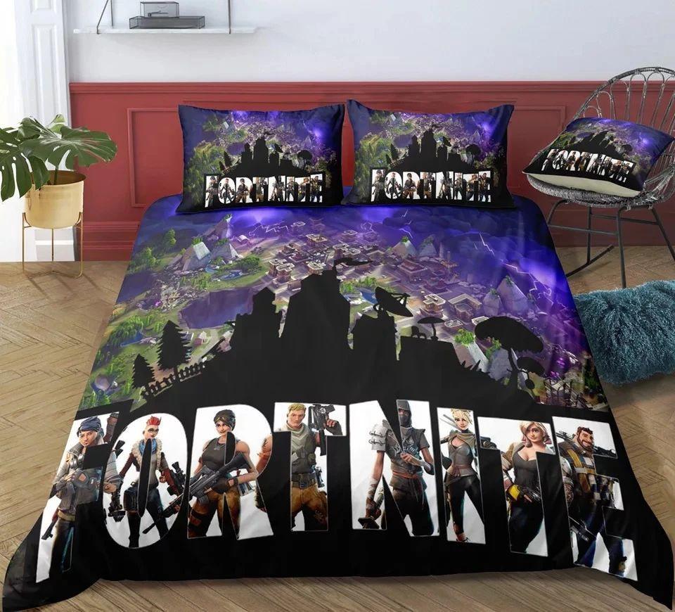 Parure de lit Équipe Fortnite 10 Housse De Couette Ensemble De Literie