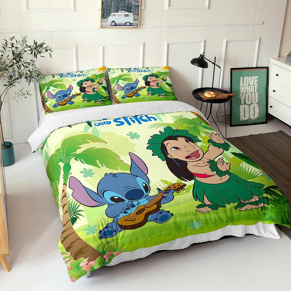 Parure de lit Lilo Et Stitch Disney, Lilo Et Stitch Lovely XVI Housse De Couette Ensemble De Literie