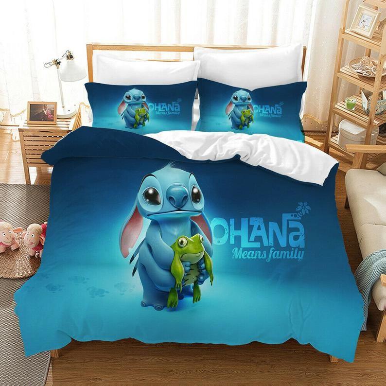 Parure de lit Lilo & Stitch Ohana signifie famille Housse De Couette Ensemble De Literie Parure de lit Lilo & Stitch Ohana signifie famille Housse De Couette Ensemble De Literie