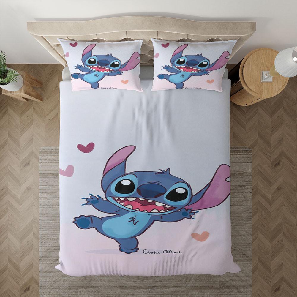 Parure de lit Lilo et Stitch Bonne humeur, Lilo et Stitch Housse De Couette Ensemble De Literie