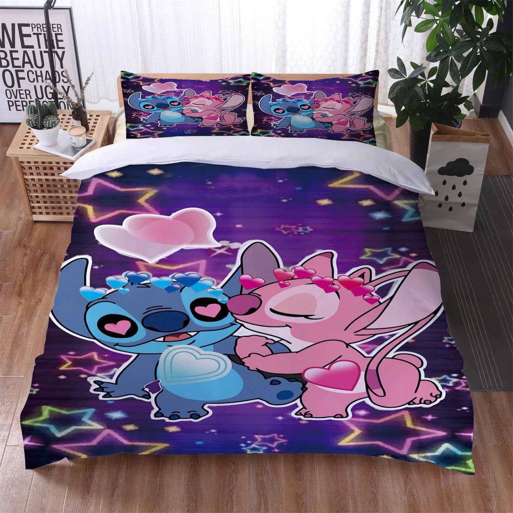 Parure de lit Lilo et Stitch Disney, Lilo et Stitch Lovely VI Housse De Couette Ensemble De Literie